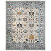 Feizy Springfield 9' x 12' Botanical Indoor Rectangular Area Rug Blue / Gray / Ivory