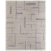 Feizy Longridge 8' x 10' Geometric Indoor Rectangular Area Rug Ivory / Blue