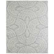 Feizy Wallace 12' x 15' Geometric Indoor Rectangular Area Rug in Gray / Ivory Gray / Ivory