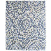 Feizy Wallace 9' x 12' Abstract Indoor Rectangular Area Rug in Blue / Ivory Blue / Ivory