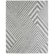 Feizy Wallace 10' x 14' Geometric Indoor Rectangular Area Rug in Gray / Ivory Gray / Ivory