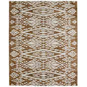 Feizy Wallace 10' x 14' Southwestern Indoor Rectangular Area Rug Brown / White