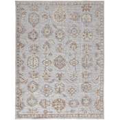 Feizy Wendover 5' x 8' Vintage Indoor Rectangular Area Rug in Ivory / Silver / Tan Ivory / Silver / Tan