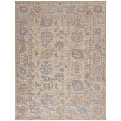 Feizy Wendover 3-1/2' x 5-1/2' Vintage Indoor/Outdoor Rectangular Throw Rug Tan / Orange / Blue
