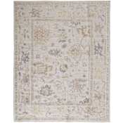 Feizy Wendover 8' x 10' Vintage Indoor Rectangular Area Rug in Tan / Ivory / Orange Tan / Ivory / Orange