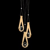 Fine Art Handcrafted Lighting ARIA 6 Light 16" Wide Integrated LED Crystal Multi Light Pendant Brushed Gold