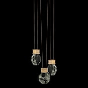 Fine Art Handcrafted Lighting ARIA 6 Light 16" Wide LED Crystal Pendant Brushed Gold