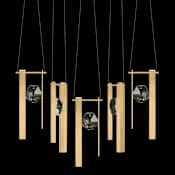 Fine Art Handcrafted Lighting ARIA 10 Light 43" Wide LED Crystal Pendant Brushed Gold