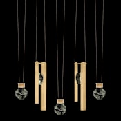 Fine Art Handcrafted Lighting ARIA 10 Light 43" Wide Integrated LED Linear Pendant Brushed Gold