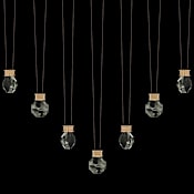 Fine Art Handcrafted Lighting ARIA 14 Light 60" Wide LED Crystal Linear Pendant Brushed Gold