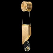 Fine Art Handcrafted Lighting ARIA 2 Light 14" Tall LED Wall Sconce Brushed Gold