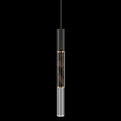 Fine Art Handcrafted Lighting Antonia 7" Wide LED Mini Pendant Black / Brass / Charcoal