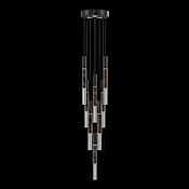 Fine Art Handcrafted Lighting Antonia 3 Light 16" Wide LED Multi Light Pendant Black / Brass / Charcoal