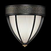 Fine Art Handcrafted Lighting Mirage 13" Tall LED Wall Sconce Black Iron / Brass / Black Knight