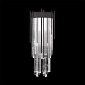 Fine Art Handcrafted Lighting Arpeggio 31" Tall LED Wall Sconce Midnight Steel / Clear