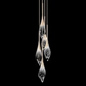 Fine Art Handcrafted Lighting Mayu 13" Wide LED Multi Light Pendant Champagne
