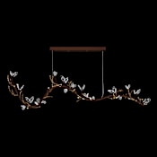 Fine Art Handcrafted Lighting Volare 78" Wide Linear Pendant Brushed Bronze