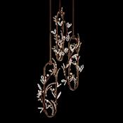 Fine Art Handcrafted Lighting Volare 25" Wide Multi Light Pendant Brushed Bronze