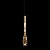 Fine Art Handcrafted Lighting Rain 7" Wide Mini Pendant Ombre Bronze / Gold Glass
