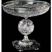 Fine Art Handcrafted Lighting Mariner Luxury 15" Tall Crystal Vase Antique Gold Plated