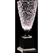 Fine Art Handcrafted Lighting Mariner Luxury 20" Tall Crystal Vase Antique Silver Plated