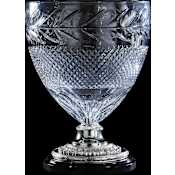 Fine Art Handcrafted Lighting Mariner Luxury 17" Tall Crystal Vase Antique Gold Plated
