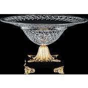 Fine Art Handcrafted Lighting Mariner Luxury 12" Tall Crystal Vase Antique Gold Plated