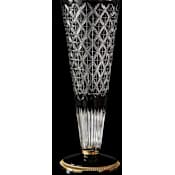 Fine Art Handcrafted Lighting Mariner Luxury 19" Tall Crystal Vase Antique Gold Plated