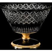 Fine Art Handcrafted Lighting Mariner Luxury 9" Tall Crystal Vase Antique Gold Plated