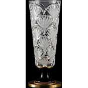 Fine Art Handcrafted Lighting Mariner Luxury 15" Tall Crystal Vase Antique Gold Plated