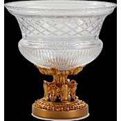 Fine Art Handcrafted Lighting Mariner Luxury 13" Tall Crystal Vase Antique Gold Plated