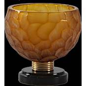 Fine Art Handcrafted Lighting Mariner Luxury 9" Tall Crystal Vase Antique Gold Plated