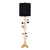 Fine Art Handcrafted Lighting Crystal Laurel 37" Tall Buffet Table Lamp Gold Leaf / Black