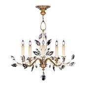 Fine Art Handcrafted Lighting Crystal Laurel 5 Light 32" Wide Crystal Chandelier Gold Leaf