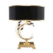 Fine Art Handcrafted Lighting Crystal Laurel 31" Tall Accent Table Lamp Gold Leaf / Black