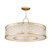 Fine Art Handcrafted Lighting Allegretto 5 Light 48" Wide Drum Chandelier Gold Leaf / Champagne