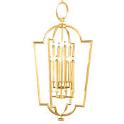 Fine Art Handcrafted Lighting Allegretto 8 Light 28" Wide Taper Candle Chandelier Gold Leaf