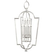 Fine Art Handcrafted Lighting Allegretto 8 Light 28" Wide Taper Candle Chandelier Silver Leaf