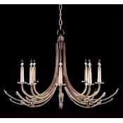 Fine Art Handcrafted Lighting Trevi 8 Light 40" Wide Crystal Abstract Chandelier Bronze