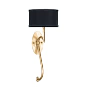 Fine Art Handcrafted Lighting Allegretto 22" Tall Wall Sconce Gold Leaf / Black
