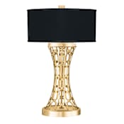 Fine Art Handcrafted Lighting Allegretto 32" Tall Buffet Table Lamp Gold Leaf / Black