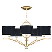 Fine Art Handcrafted Lighting Allegretto 5 Light 29" Wide Chandelier Gold Leaf / Black