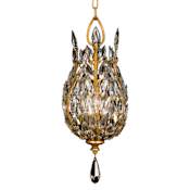 Fine Art Handcrafted Lighting Crystal Laurel 3 Light 11" Wide Crystal Pendant Gold Leaf