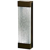 Fine Art Handcrafted Lighting Crystal Bakehouse 7x24 Two-Light Wall Sconce with Rectangular Crystal Spires Fused Glass Panel Bronze with Crystal Spire Glass