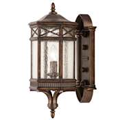 Fine Art Handcrafted Lighting 1 Light Outdoor Wall Sconce from the Holland Park Collection Antique Bronze