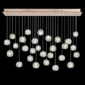 Fine Art Handcrafted Lighting Natural Inspirations 28 Light 54" Wide LED Crystal Multi Light Pendant Gold Tone Silver Leaf