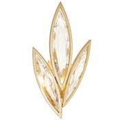 Fine Art Handcrafted Lighting 2 Light ADA Wall Sconce in Florentine Brushed Gold Leaf Finish with Hand-Cut Faceted Crystals from the Marquise Collection Florentine Brushed Gold Leaf