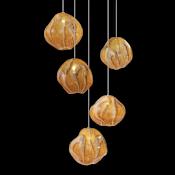 Fine Art Handcrafted Lighting Vesta 5 Light 12" Wide LED Abstract Multi Light Pendant Gold