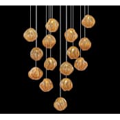 Fine Art Handcrafted Lighting Vesta 15 Light 21" Wide LED Abstract Multi Light Pendant Gold