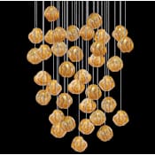 Fine Art Handcrafted Lighting Vesta 36 Light 34" Wide LED Abstract Multi Light Pendant Gold